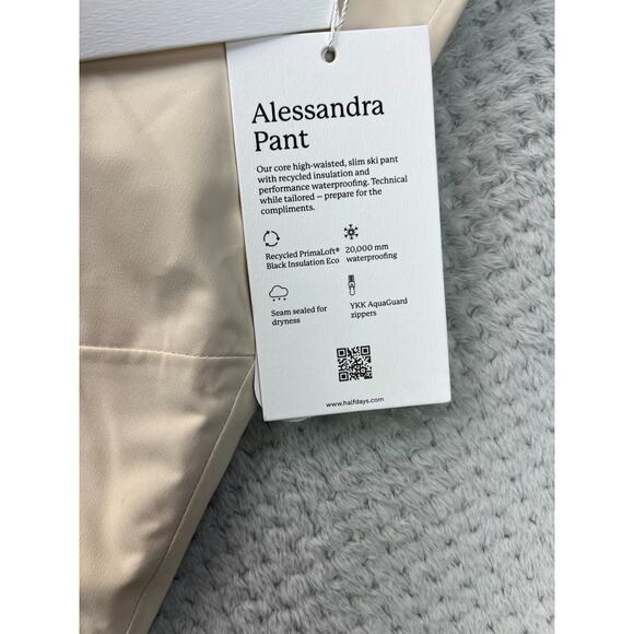 Halfdays Alessandra Womens Ski Pants XL Oak Milk Thigh Vents Premium Skiing Wear - Picture 9 of 12